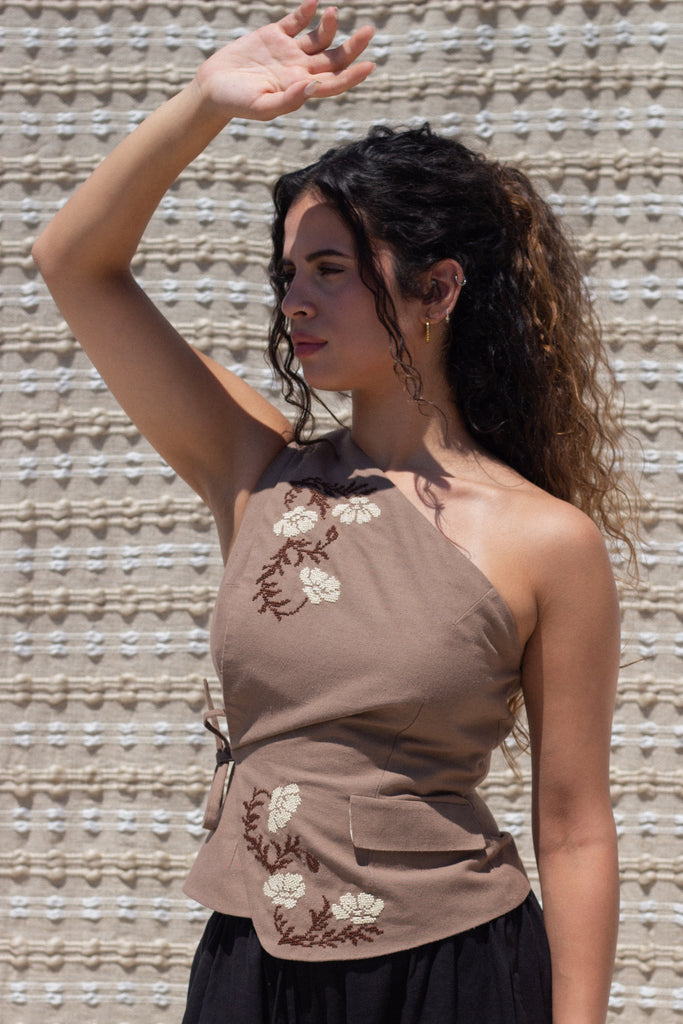 Zada wrap vest (cinnamon) – Nol Collective